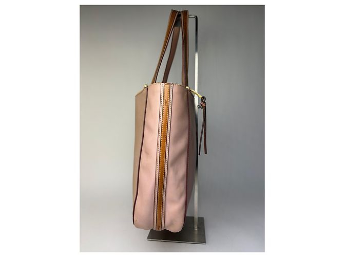 Vintage Chloé Leder Tote Dusty Pink Gold Metallisch - Ansicht 10