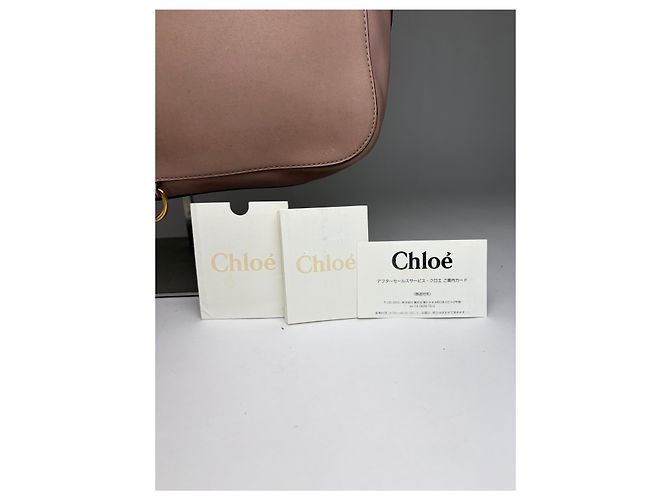 Vintage Chloé Leder Tote Dusty Pink Gold Metallisch - Ansicht 9