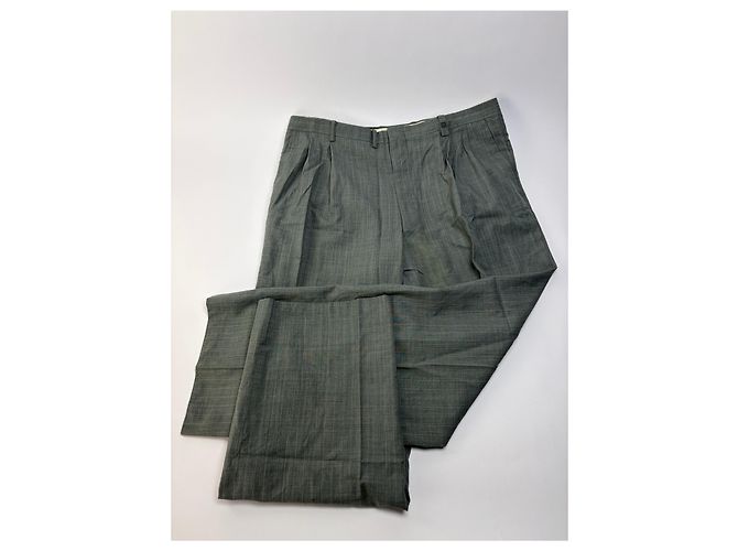 Abito vintage Givenchy da uomo, doppiopetto, grigio chiaro a righe, M - vista 10