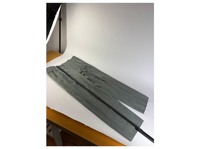 Abito vintage Givenchy da uomo, doppiopetto, grigio chiaro a righe, M - vista 12