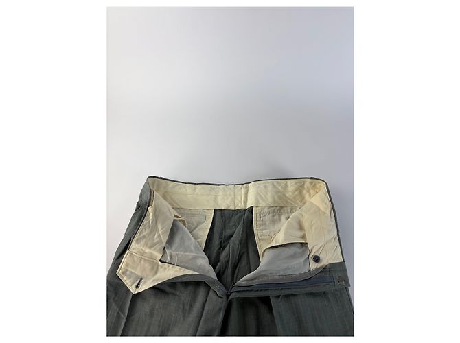 Abito vintage Givenchy da uomo, doppiopetto, grigio chiaro a righe, M - vista 13
