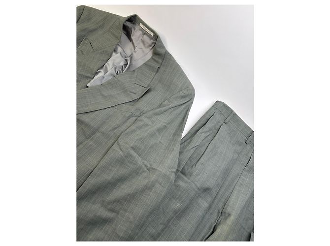 Abito vintage Givenchy da uomo, doppiopetto, grigio chiaro a righe, M - vista 2