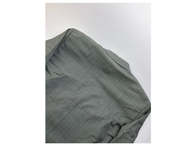 Abito vintage Givenchy da uomo, doppiopetto, grigio chiaro a righe, M - vista 6