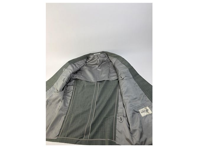 Abito vintage Givenchy da uomo, doppiopetto, grigio chiaro a righe, M - vista 7