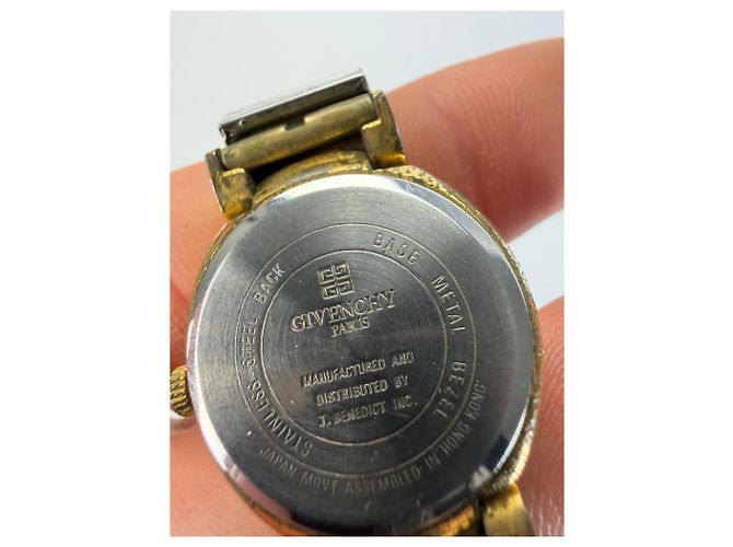 Orologio bracciale Vintage Givenchy da donna c. fine anni '80 Gold White D'oro - vista 3