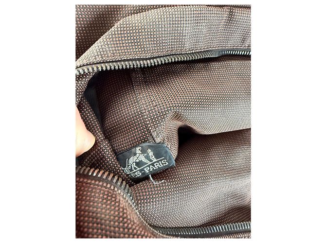 Vintage Hermès Herline Canvas Tote Ende der 1990er Brown Braun - Ansicht 4