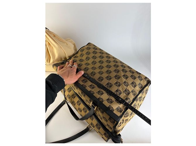 Vintage Loewe Anagram Canvas Tote Ende 1990s Beige Black - Ansicht 10