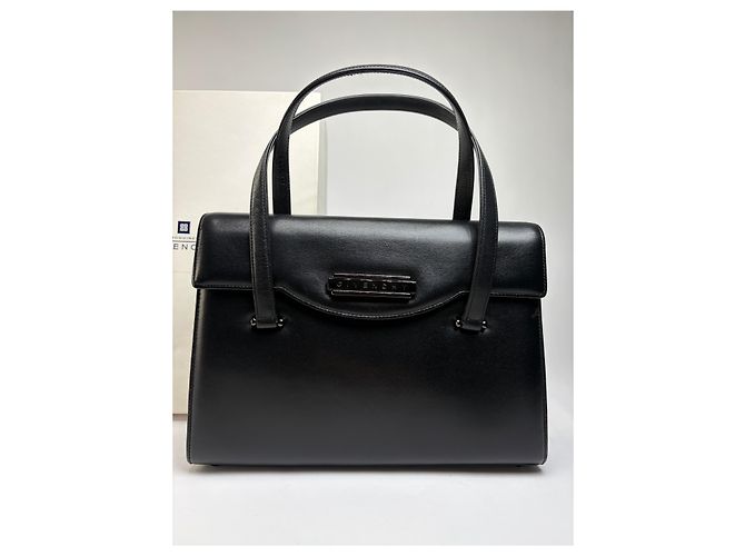 Vintage Givenchy Structured Top-Handle Bag Late 1990s Black - view 13