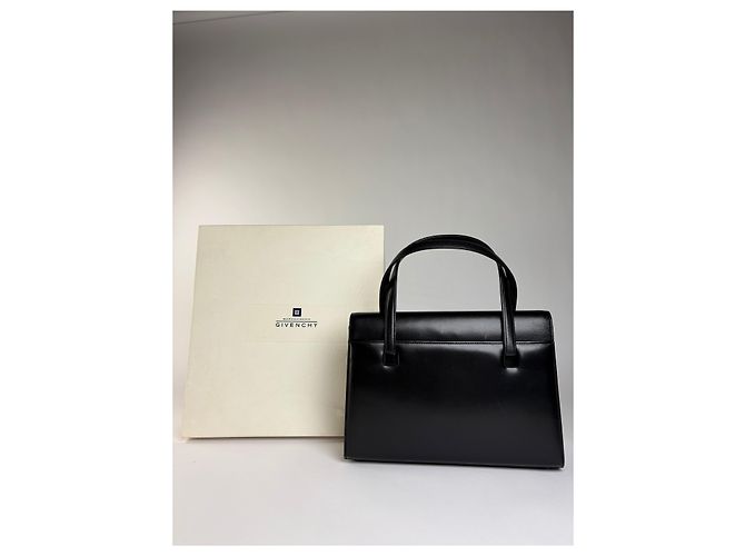 Vintage Givenchy Structured Top-Handle Bag Late 1990s Black - view 2
