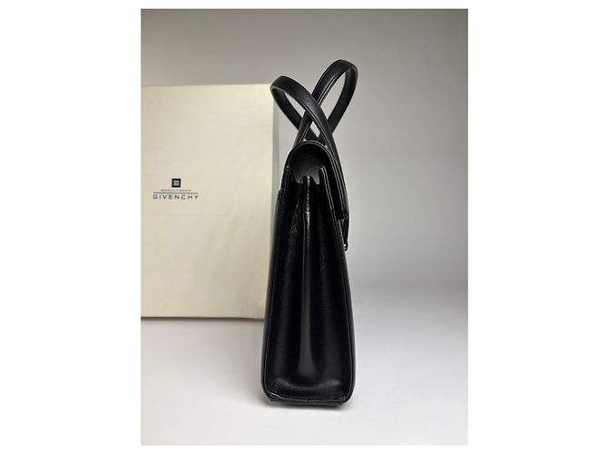 Vintage Givenchy Structured Top-Handle Bag Late 1990s Black - view 7