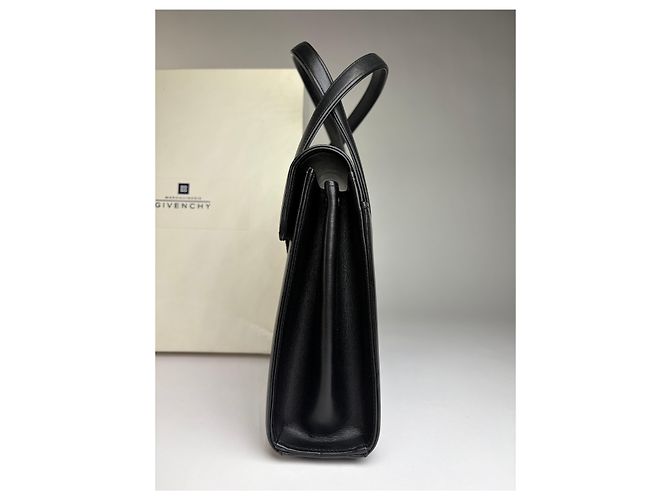 Vintage Givenchy Structured Top-Handle Bag Late 1990s Black - view 9