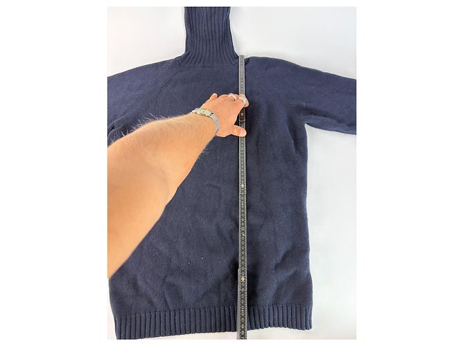 Medusa Vintage Versace Strickpullover mit Rollkragen Marineblau XL - Ansicht 11