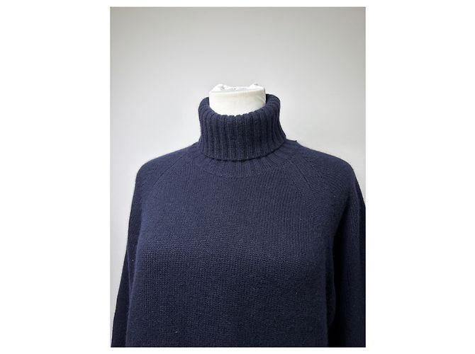 Medusa Vintage Versace Strickpullover mit Rollkragen Marineblau XL - Ansicht 13