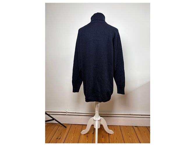 Medusa Vintage Versace Strickpullover mit Rollkragen Marineblau XL - Ansicht 3