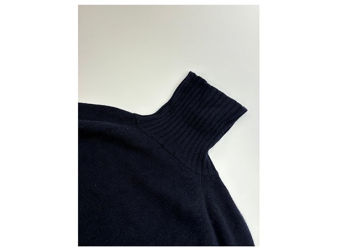 Medusa Vintage Versace Strickpullover mit Rollkragen Marineblau XL - Ansicht 5