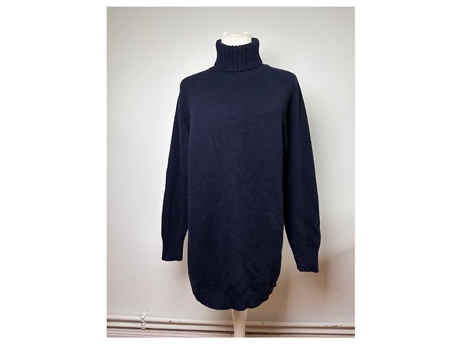Medusa Vintage Versace Strickpullover mit Rollkragen Marineblau XL - Ansicht 8