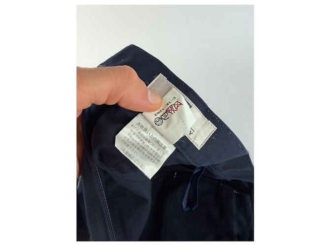 Gonna a matita in denim Givenchy Boutique Vintage fine anni '90 Navy S Blu navy - vista 12