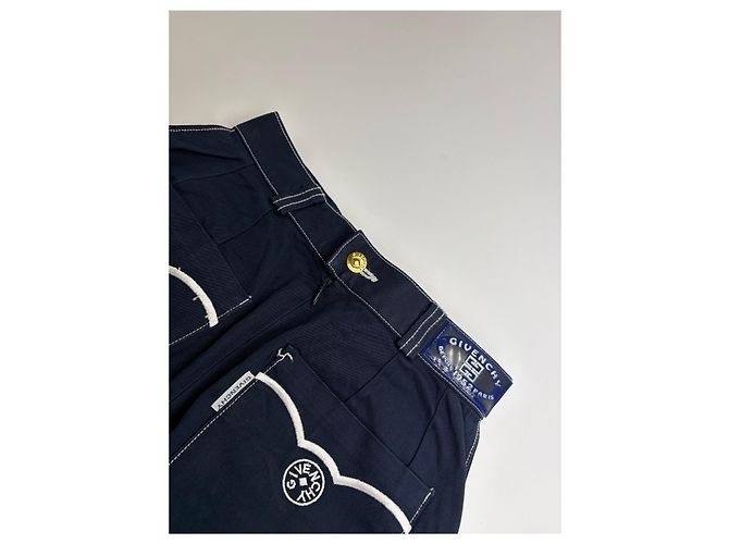 Gonna a matita in denim Givenchy Boutique Vintage fine anni '90 Navy S Blu navy - vista 5