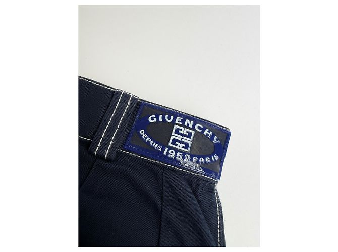 Gonna a matita in denim Givenchy Boutique Vintage fine anni '90 Navy S Blu navy - vista 6
