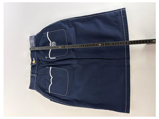 Gonna a matita in denim Givenchy Boutique Vintage fine anni '90 Navy S Blu navy - vista 9
