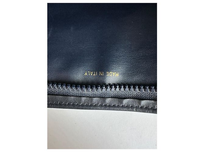Céline Borsa a Clutch Vintage Celine Macadam Canvas Fine anni '80 Verde Scuro Grigio - vista 3