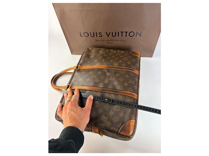 Vintage Louis Vuitton Monogram Canvas Strukturierte Aktentasche 2005 Brown Braun - Ansicht 12