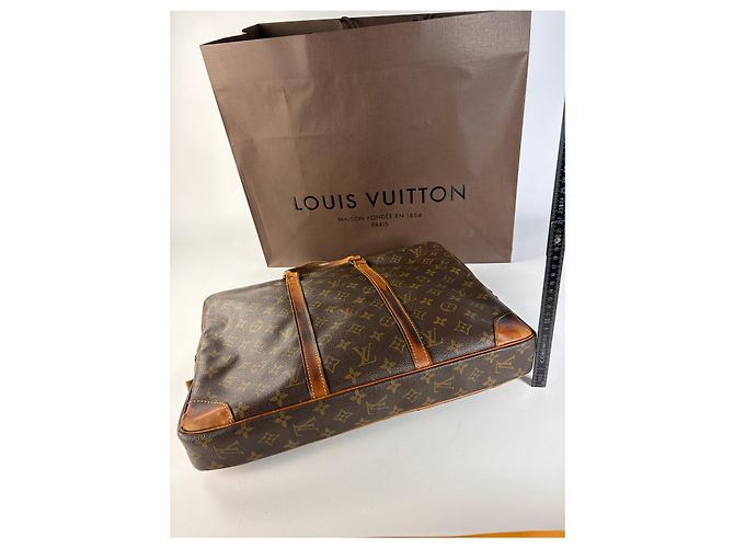 Vintage Louis Vuitton Monogram Canvas Strukturierte Aktentasche 2005 Brown Braun - Ansicht 13