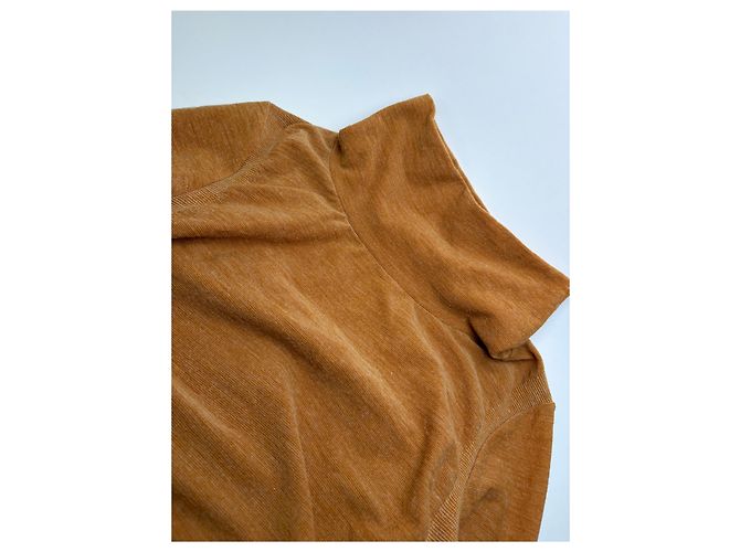 Top a maniche lunghe Vintage Issey Miyake Rust Orange S - vista 5