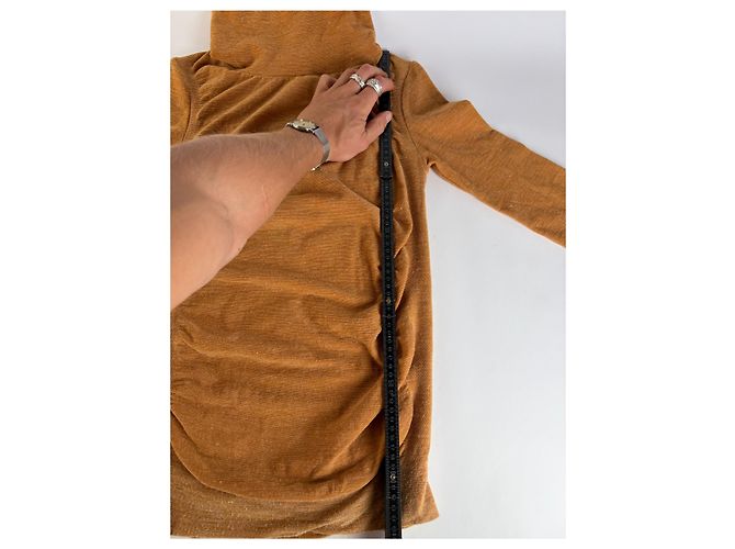Top a maniche lunghe Vintage Issey Miyake Rust Orange S - vista 9