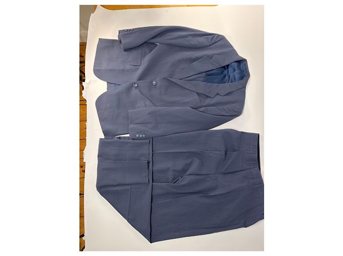 Completo Givenchy Vintage da uomo azzurro, fodera blu scuro M Blu navy - vista 15