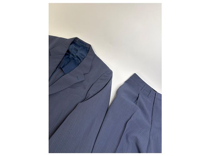 Completo Givenchy Vintage da uomo azzurro, fodera blu scuro M Blu navy - vista 2