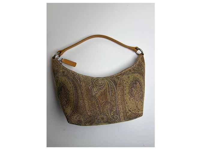 Vintage Etro Paisley Jacquard Hobo Bag Ende 1990s Brown Rust Braun - Ansicht 11