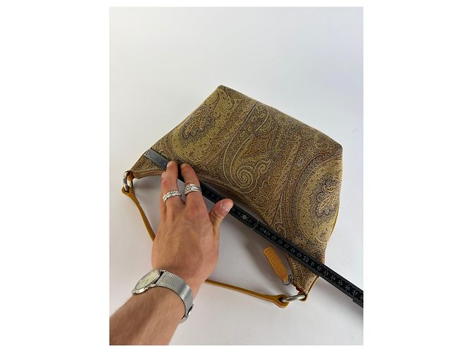 Vintage Etro Paisley Jacquard Hobo Bag Ende 1990s Brown Rust Braun - Ansicht 12
