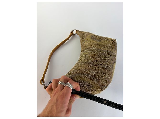 Vintage Etro Paisley Jacquard Hobo Bag Ende 1990s Brown Rust Braun - Ansicht 13