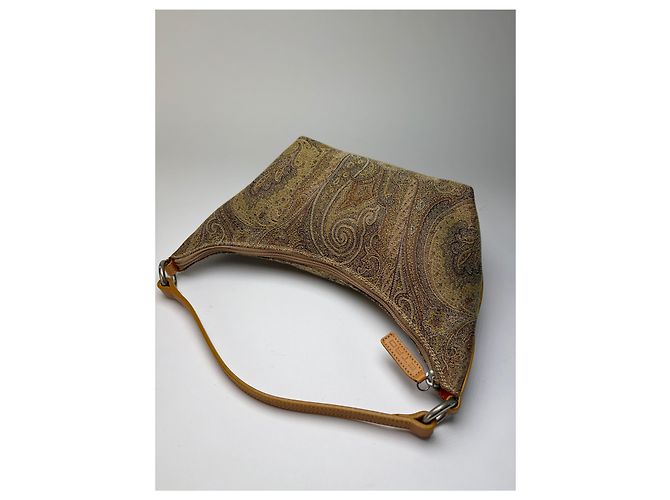 Vintage Etro Paisley Jacquard Hobo Bag Ende 1990s Brown Rust Braun - Ansicht 5