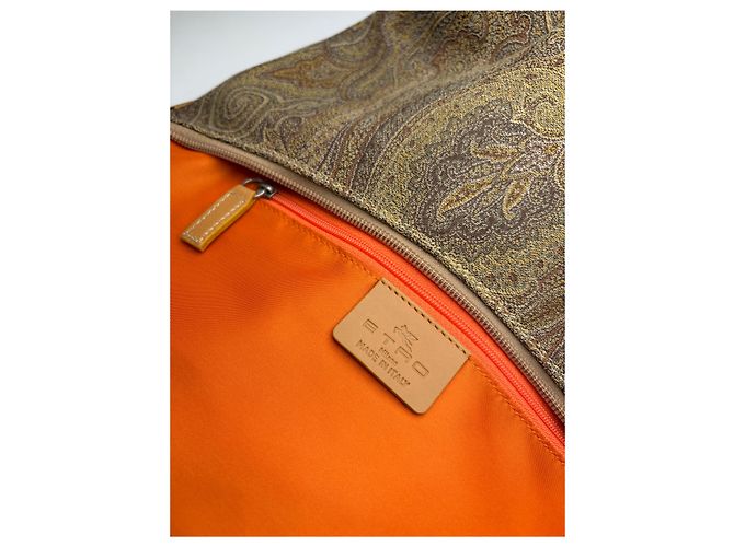 Vintage Etro Paisley Jacquard Hobo Bag Ende 1990s Brown Rust Braun - Ansicht 6