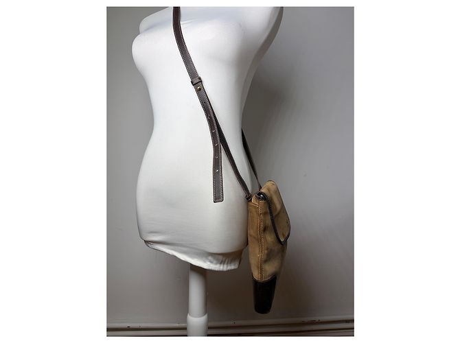 Loewe Vintage Schultertasche mit Klappe Ende der 1990er Beige Brown - Ansicht 7