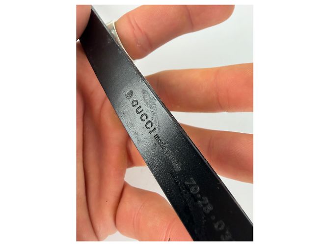 Vintage Gucci Gürtel aus Lackleder Ende der 1990s Schwarz Gold - Ansicht 4