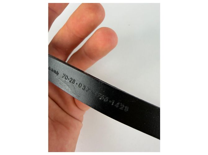 Vintage Gucci Gürtel aus Lackleder Ende der 1990s Schwarz Gold - Ansicht 6