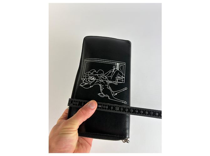Vintage Givenchy Bambi Print Leather Bifold Wallet 2013 Black - view 10