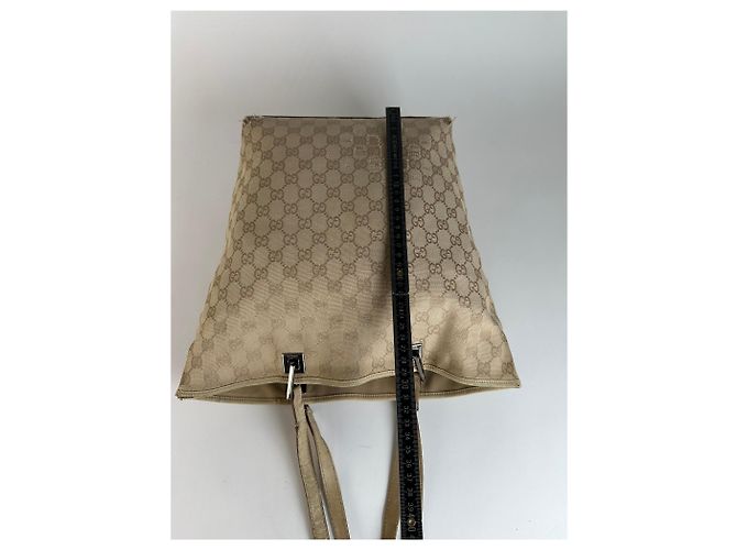 Bolso Tote Vintage Gucci GG Supreme Canvas Frida Giannini Era Beige Brown - vista 10