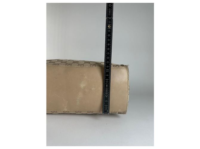 Bolso Tote Vintage Gucci GG Supreme Canvas Frida Giannini Era Beige Brown - vista 12