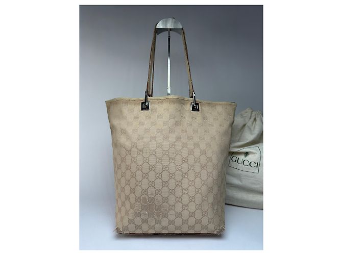Bolso Tote Vintage Gucci GG Supreme Canvas Frida Giannini Era Beige Brown - vista 14