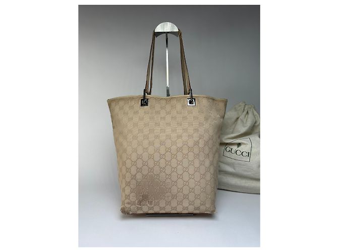 Bolso Tote Vintage Gucci GG Supreme Canvas Frida Giannini Era Beige Brown - vista 15