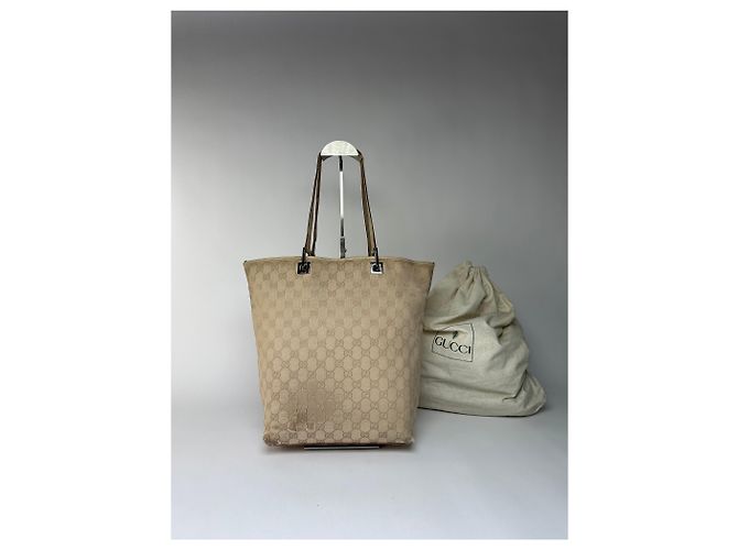 Bolso Tote Vintage Gucci GG Supreme Canvas Frida Giannini Era Beige Brown - vista 2