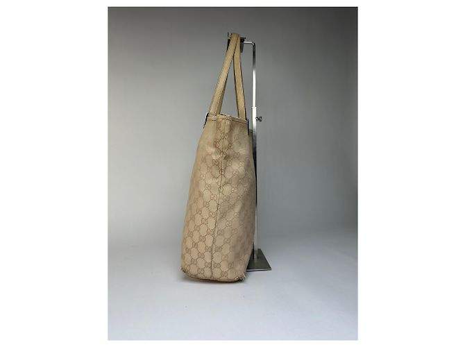 Bolso Tote Vintage Gucci GG Supreme Canvas Frida Giannini Era Beige Brown - vista 4