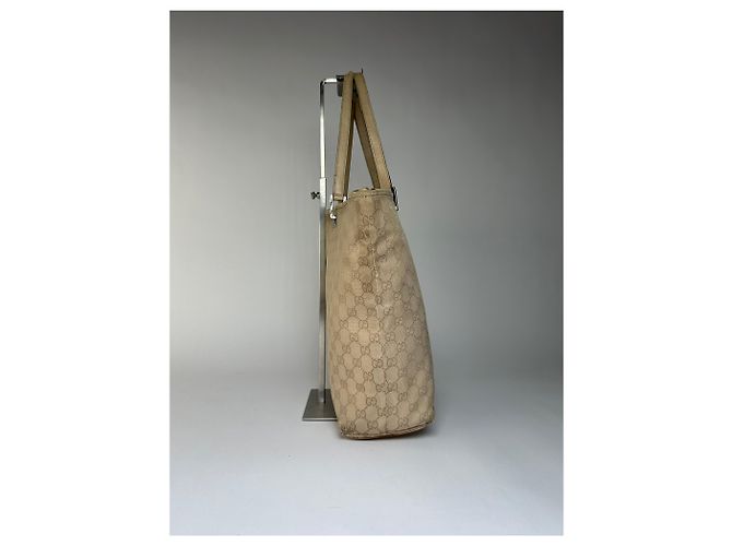 Bolso Tote Vintage Gucci GG Supreme Canvas Frida Giannini Era Beige Brown - vista 6