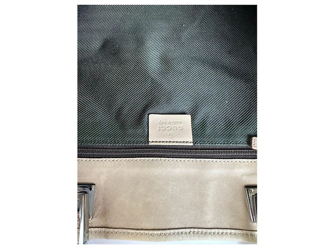 Bolso Tote Vintage Gucci GG Supreme Canvas Frida Giannini Era Beige Brown - vista 7