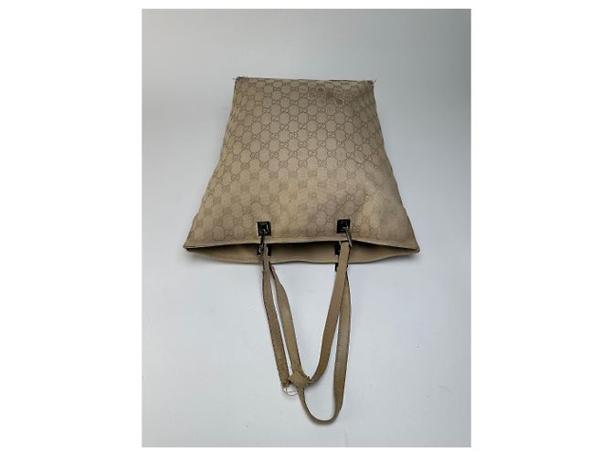 Bolso Tote Vintage Gucci GG Supreme Canvas Frida Giannini Era Beige Brown - vista 8