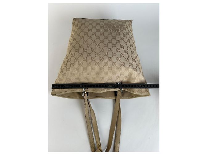 Bolso Tote Vintage Gucci GG Supreme Canvas Frida Giannini Era Beige Brown - vista 9